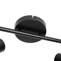 Industriële spot zwart met goud 2-lichts - Kayden