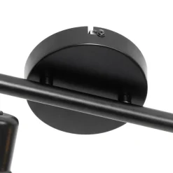 Industriële spot zwart met goud 4-lichts - Bliss Mesh