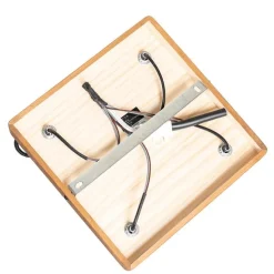 Industriële spot zwart met hout kantelbaar 4-lichts - Tommy