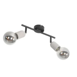 Industriële spot zwart met beton 2-lichts - Pedra