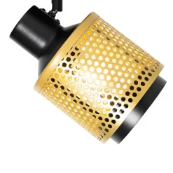 Industriële spot zwart met goud - Kayden