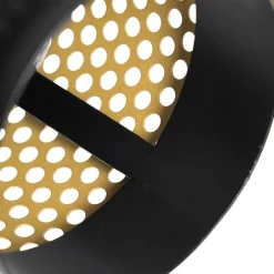 Industriële spot zwart met goud - Kayden