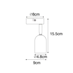 Industriële spot zwart met beton - Pedra