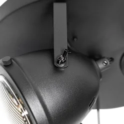 Industriële spot zwart rond verstelbaar 3-lichts - Emado