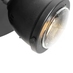 Industriële spot zwart rond verstelbaar 3-lichts - Emado