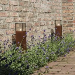 Industriële staande buitenlamp roestbruin 50 cm IP44 - Denmark