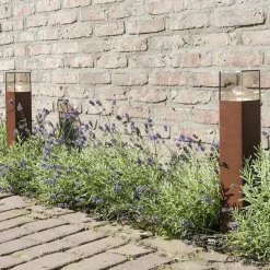 Industriële staande buitenlamp roestbruin 50 cm IP44 - Denmark