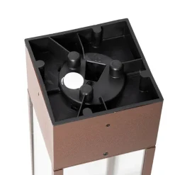 Industriële staande buitenlamp roestbruin 40 cm IP44 - Charlois