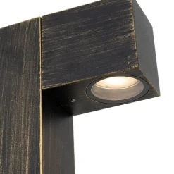 Industriële staande buitenlamp antiek goud 80 cm IP44 - Baleno