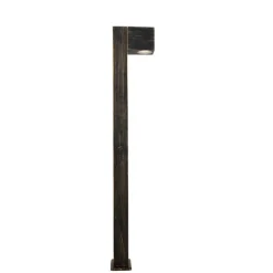 Industriële staande buitenlamp antiek goud 80 cm IP44 - Baleno