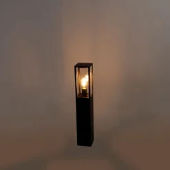 Industriële staande buitenlamp zwart 80 cm IP44 - Charlois