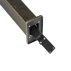 Industriële staande buitenlamp antiek goud 35 cm IP44 - Baleno