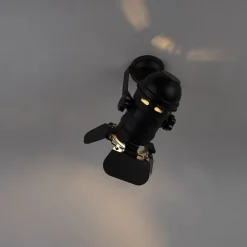 Industriële studiospot zwart draai- en kantelbaar - Movie