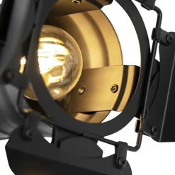 Industriële studiospot zwart draai- en kantelbaar - Movie