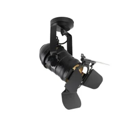 Industriële studiospot zwart draai- en kantelbaar - Movie