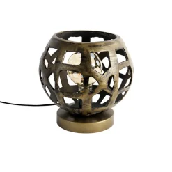 Industriële tafellamp antiek goud - Bobby