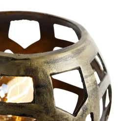 Industriële tafellamp antiek goud - Bobby