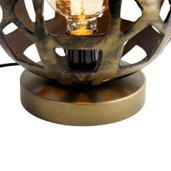 Industriële tafellamp antiek goud - Bobby