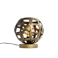 Industriële tafellamp antiek goud - Bobby