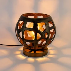 Industriële tafellamp antiek goud - Bobby