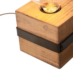 Industriële tafellamp hout - Reena