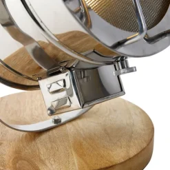 Industriële tafellamp staal met hout draai- en kantelbaar - Shiny