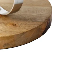 Industriële tafellamp staal met hout draai- en kantelbaar - Shiny