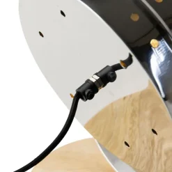 Industriële tafellamp staal met hout draai- en kantelbaar - Shiny