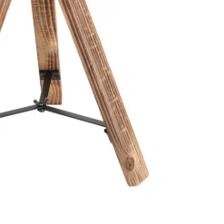 Industriële tafellamp tripod staal met hout kantelbaar - Emado
