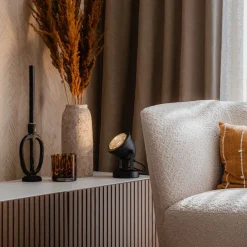 Industriële tafellamp zwart 18 cm - Emado