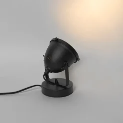 Industriële tafellamp zwart 18 cm - Emado