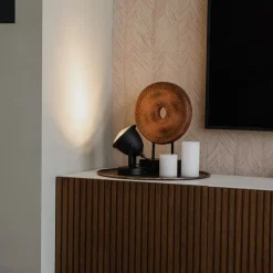 Industriële tafellamp zwart 18 cm - Emado