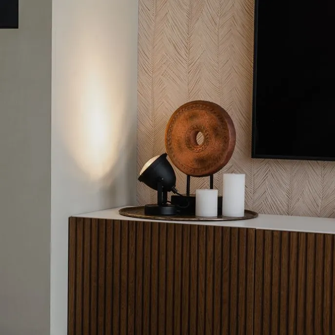 Industriële tafellamp zwart 18 cm - Emado