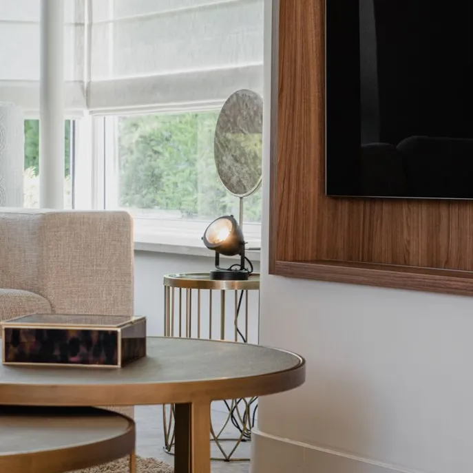 Industriële tafellamp zwart 18 cm - Emado