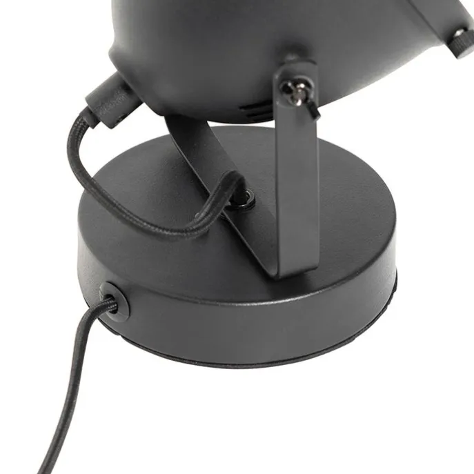 Industriële tafellamp zwart 18 cm - Emado