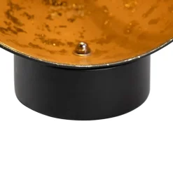 Industriële tafellamp zwart met gouden binnenkant - Magna Eglip