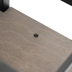 Industriële tafellamp zwart met hout - Cage Rack