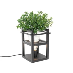 Industriële tafellamp zwart - Cage Rack