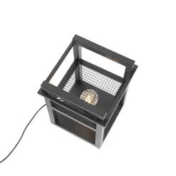 Industriële tafellamp zwart - Cage Rack