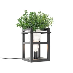 Industriële tafellamp zwart - Cage Rack