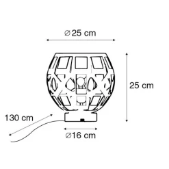 Industriële tafellamp zwart - Bobby
