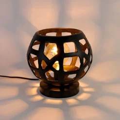 Industriële tafellamp zwart - Bobby