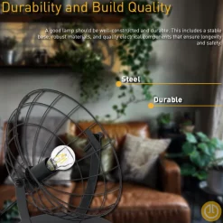 Industriële tafellamp zwart verstelbaar - Hanze