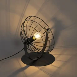 Industriële tafellamp zwart verstelbaar - Hanze