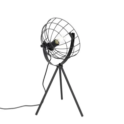 Industriële tripod tafellamp zwart verstelbaar - Hanze