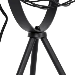 Industriële tripod tafellamp zwart verstelbaar - Hanze