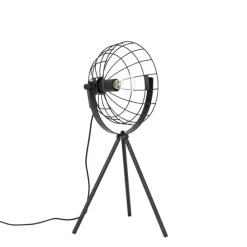 Industriële tripod tafellamp zwart verstelbaar - Hanze