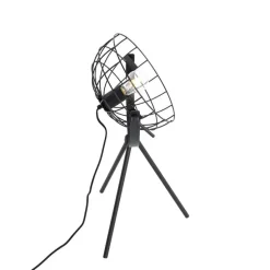 Industriële tripod tafellamp zwart verstelbaar - Hanze