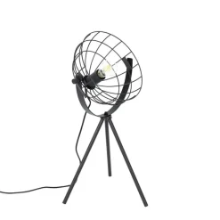 Industriële tripod tafellamp zwart verstelbaar - Hanze