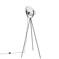 Industriële tripod vloerlamp zwart 35 cm verstelbaar - Hanze
